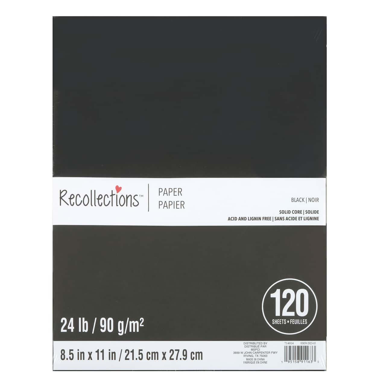 8 Packs: 120 ct. (960 total) 8.5" x 11" 24lb. Solid Core Paper by Recollections™
